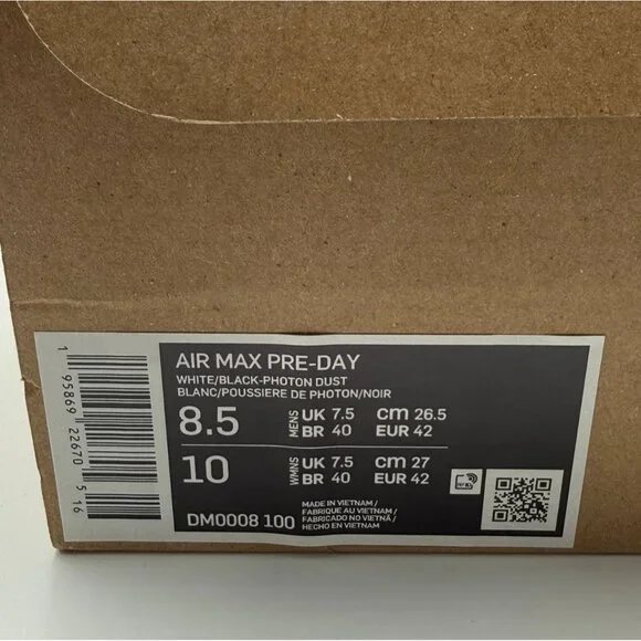 Nike Waffle One White Black Men US 8.5 Mesh Sneakers DM0008-100 - Picture 9 of 15